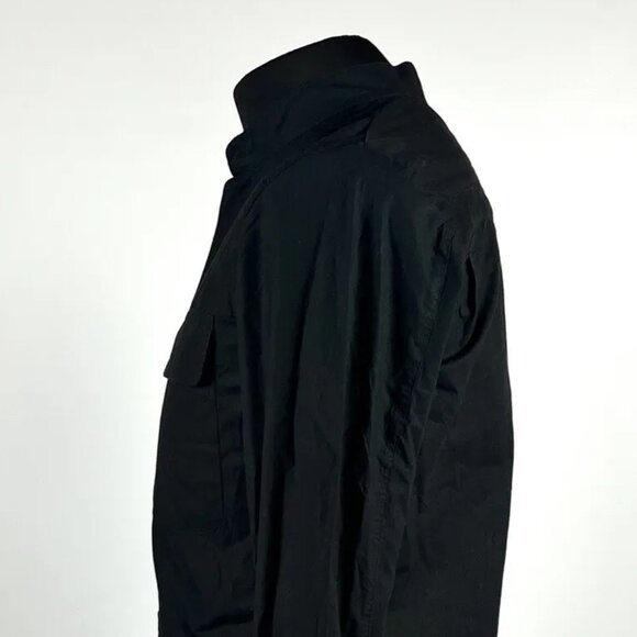 DAMIR DOMA SILENT Black Avant Garde Band Collar Button Long Sleeve Shirt Size M - Picture 11 of 15